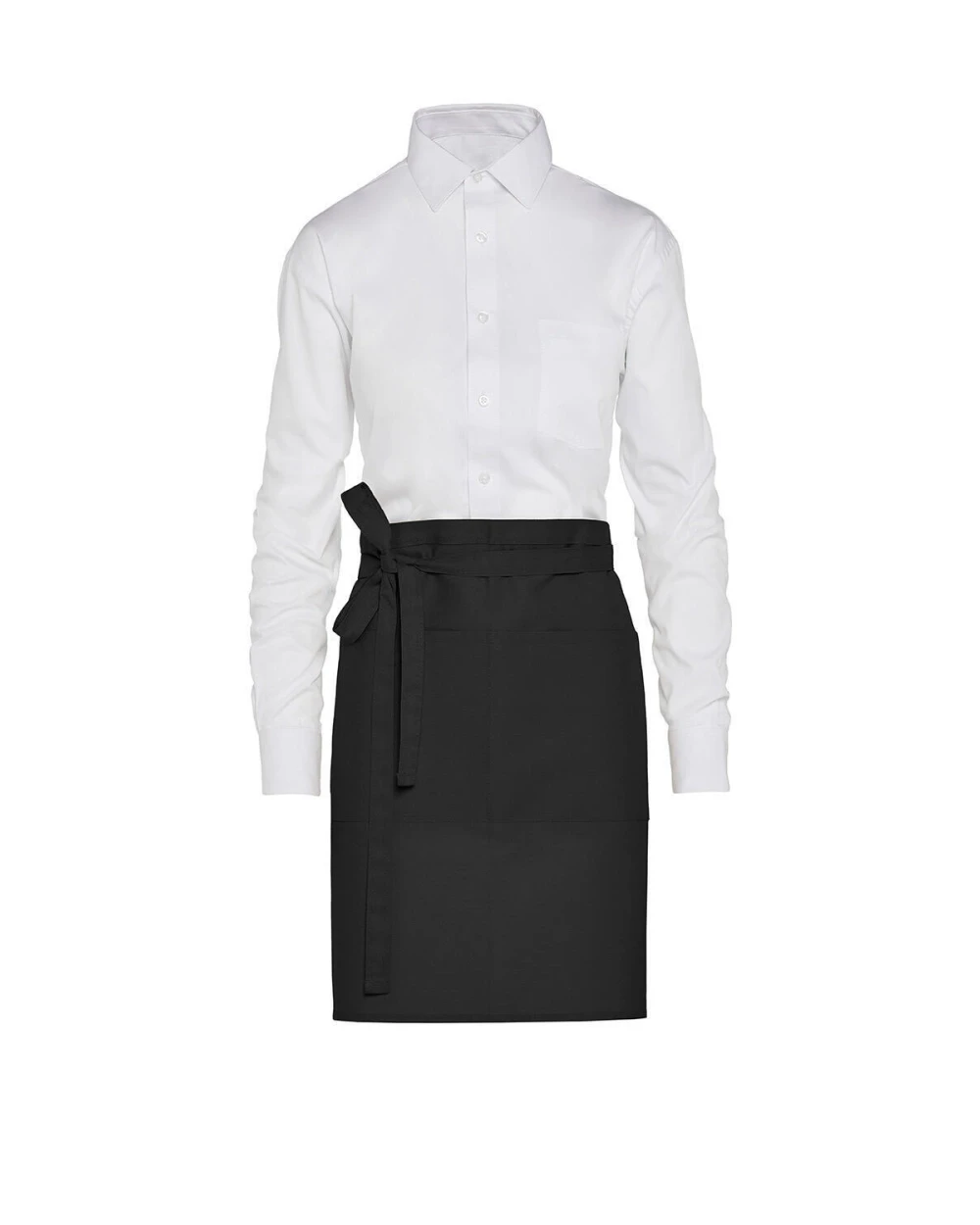 SG CLOTHING BRUSSELS - Short Recycled Bistro Apron with Pocket Schürzen personalisierbar