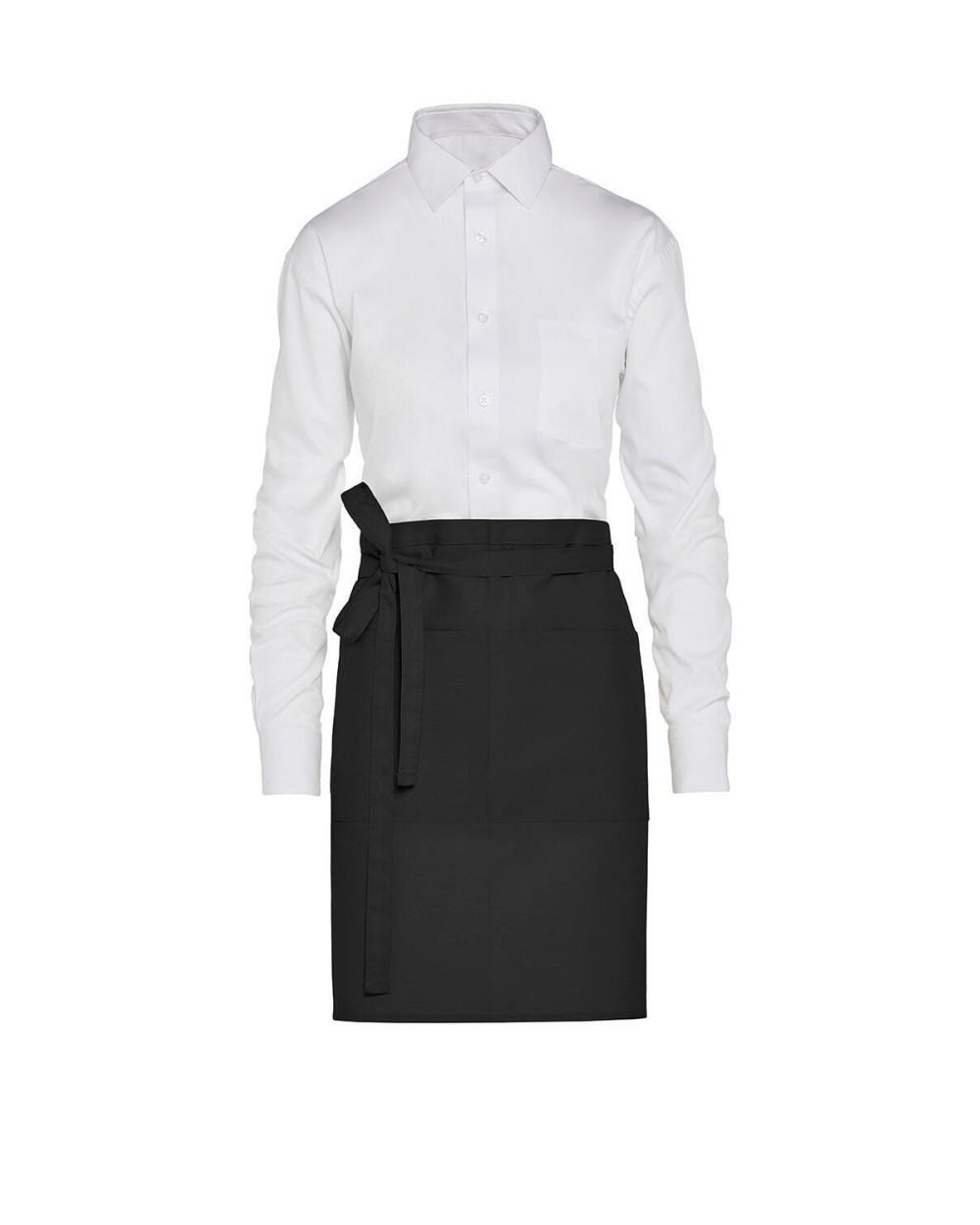 SG CLOTHING BRUSSELS - Short Recycled Bistro Apron with Pocket Schürzen personalisierbar