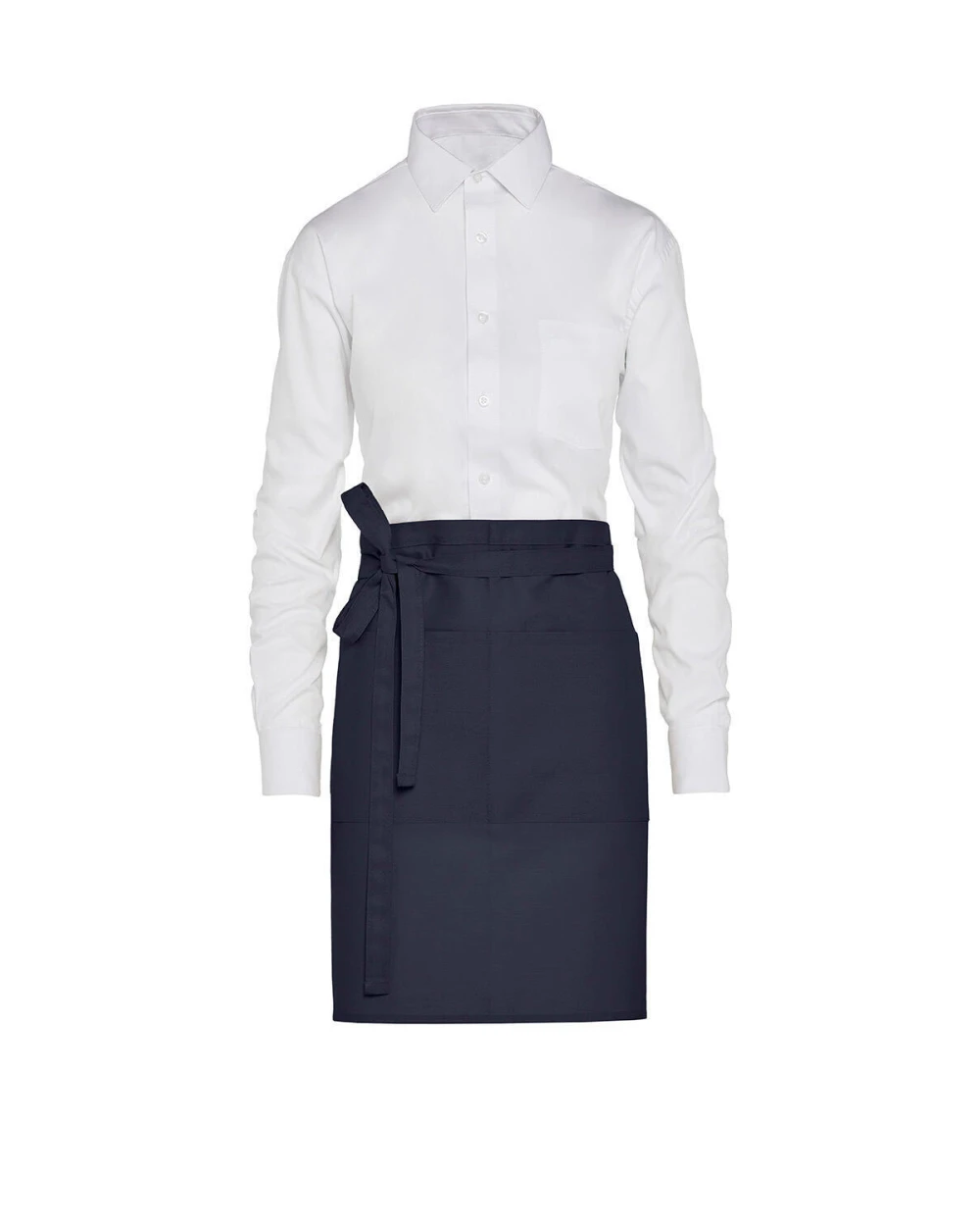 SG CLOTHING BRUSSELS - Short Recycled Bistro Apron with Pocket Schürzen personalisierbar
