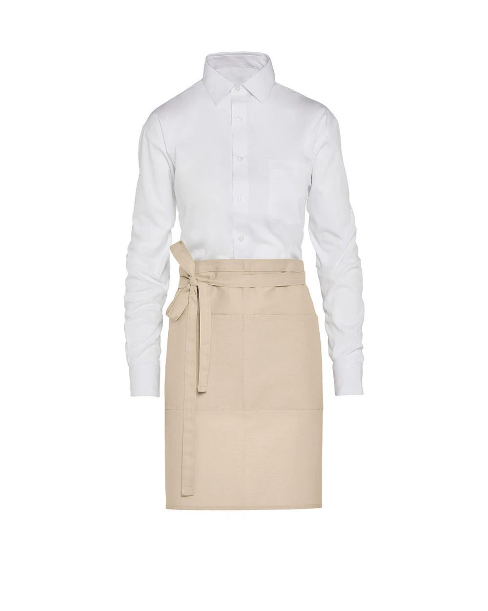 SG CLOTHING BRUSSELS - Short Recycled Bistro Apron with Pocket Schürzen personalisierbar