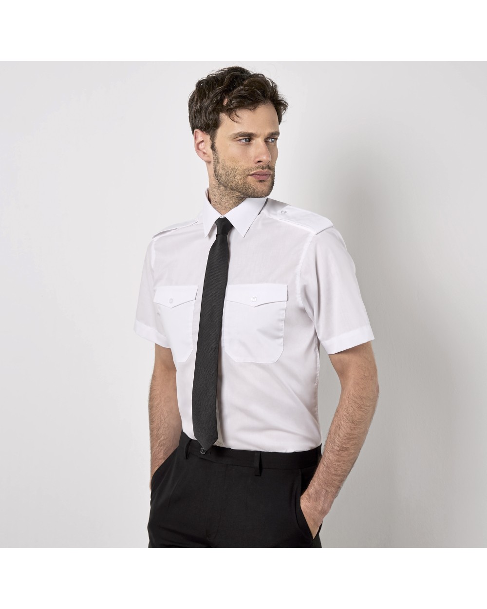 Polos personnalisable KUSTOM KIT Mens Pilot Shirt Short Sleeve