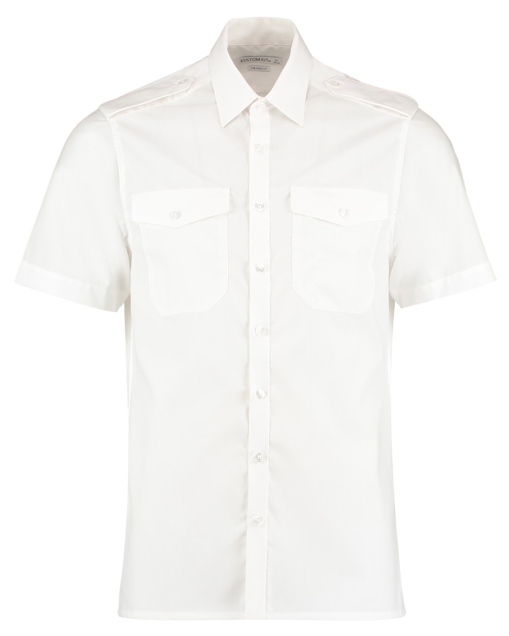 KUSTOM KIT Mens Pilot Shirt Short Sleeve Poloshirts personalisierbar