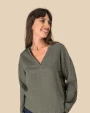 Hemden SPASSO Linnen damesblouse voor bedrukking &amp; borduring