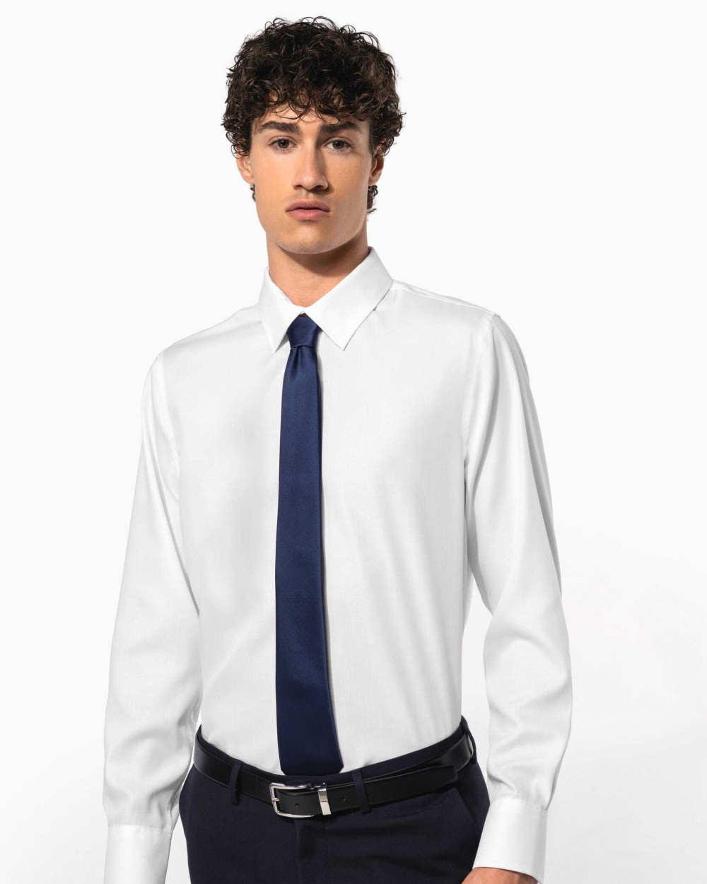 Chemises personnalisable KARIBAN Chemise ajustée manches longues sans repassage