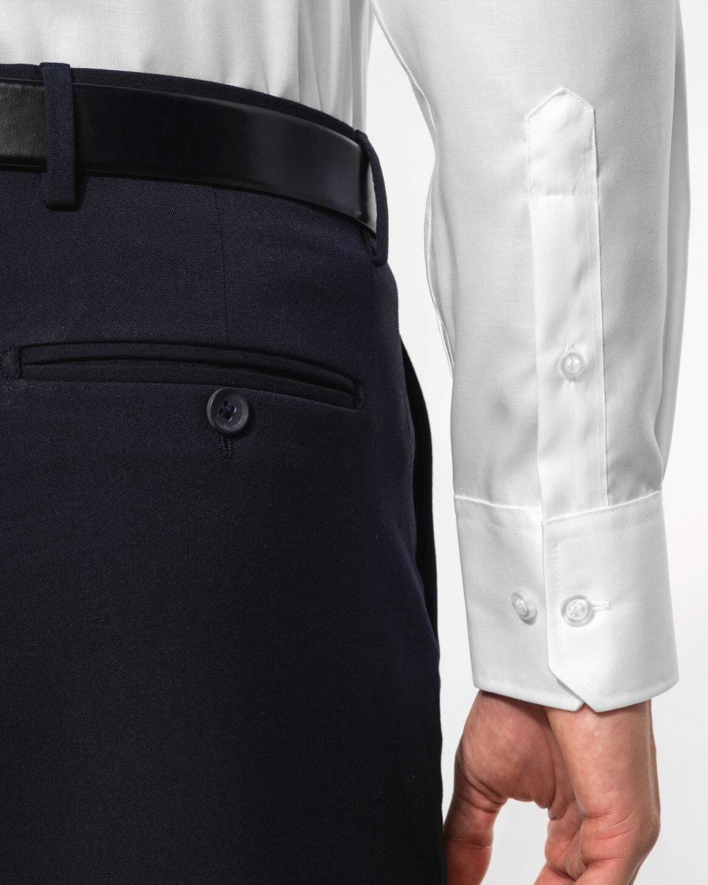 Hemden KARIBAN Getailleerd heren non-iron overhemd lange mouwen voor bedrukking &amp; borduring