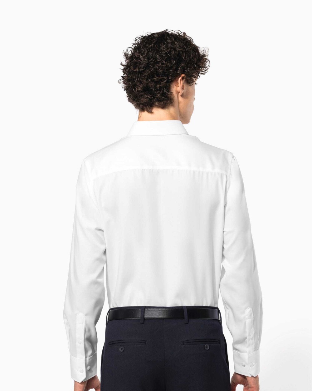 Hemden KARIBAN Getailleerd heren non-iron overhemd lange mouwen voor bedrukking &amp; borduring