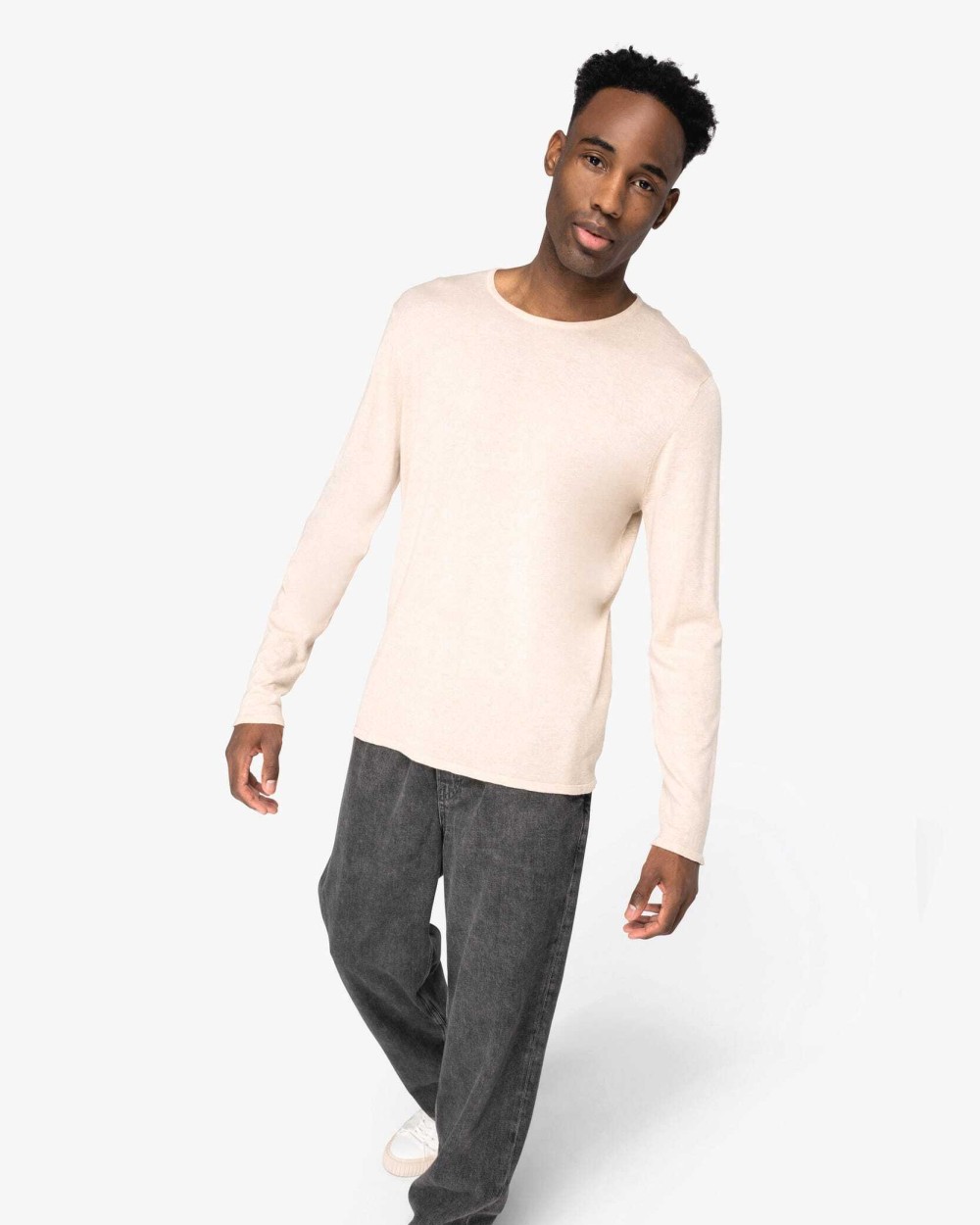 Pulls personnalisable NATIVE SPIRIT Pull écoresponsable à col rond en lyocell homme