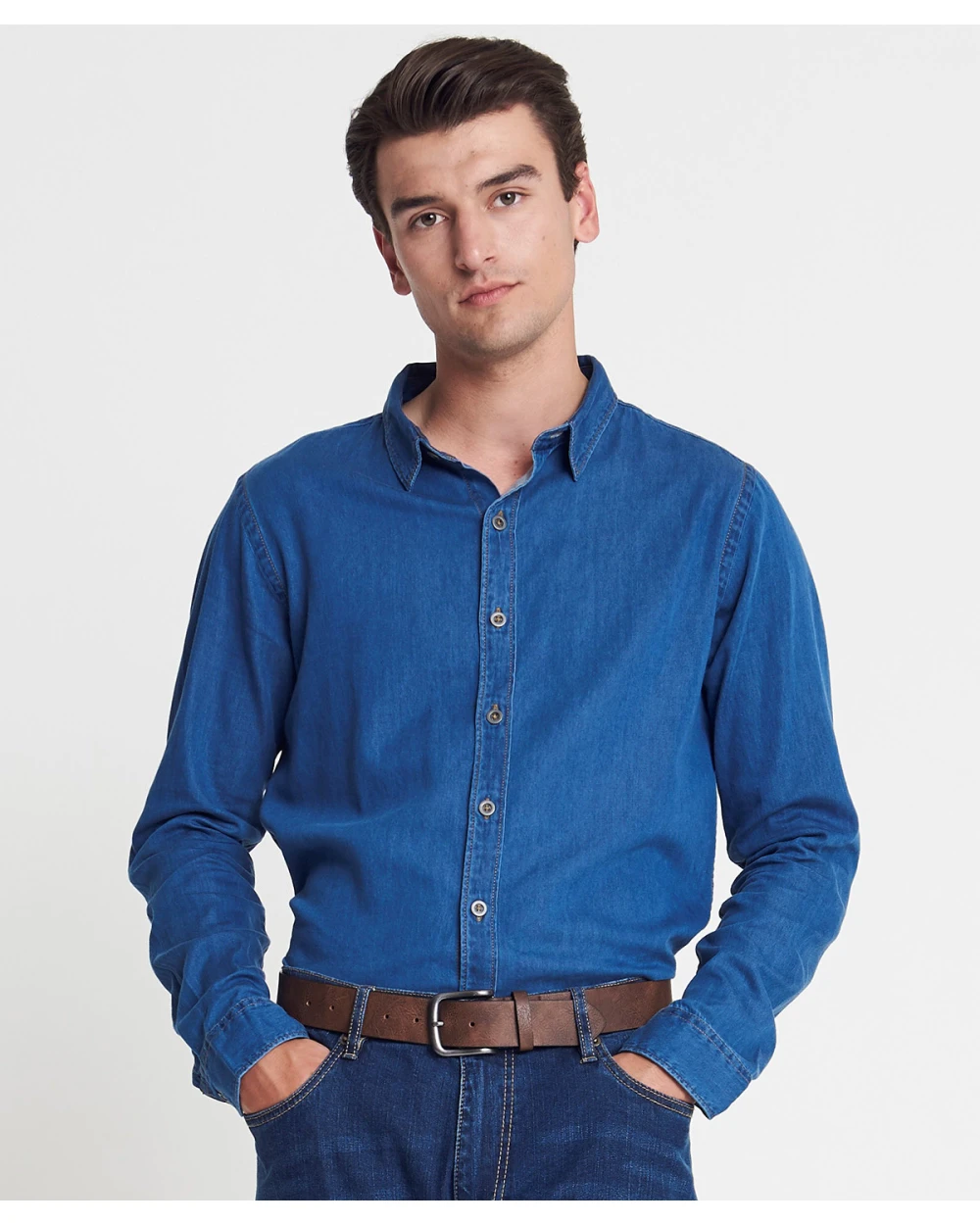 Hemden AWDIS JACK DENIM SHIRT voor bedrukking &amp; borduring