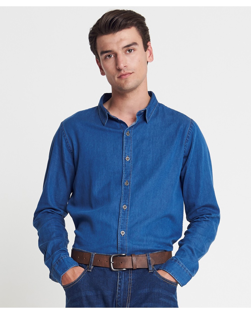 Hemden AWDIS JACK DENIM SHIRT voor bedrukking &amp; borduring