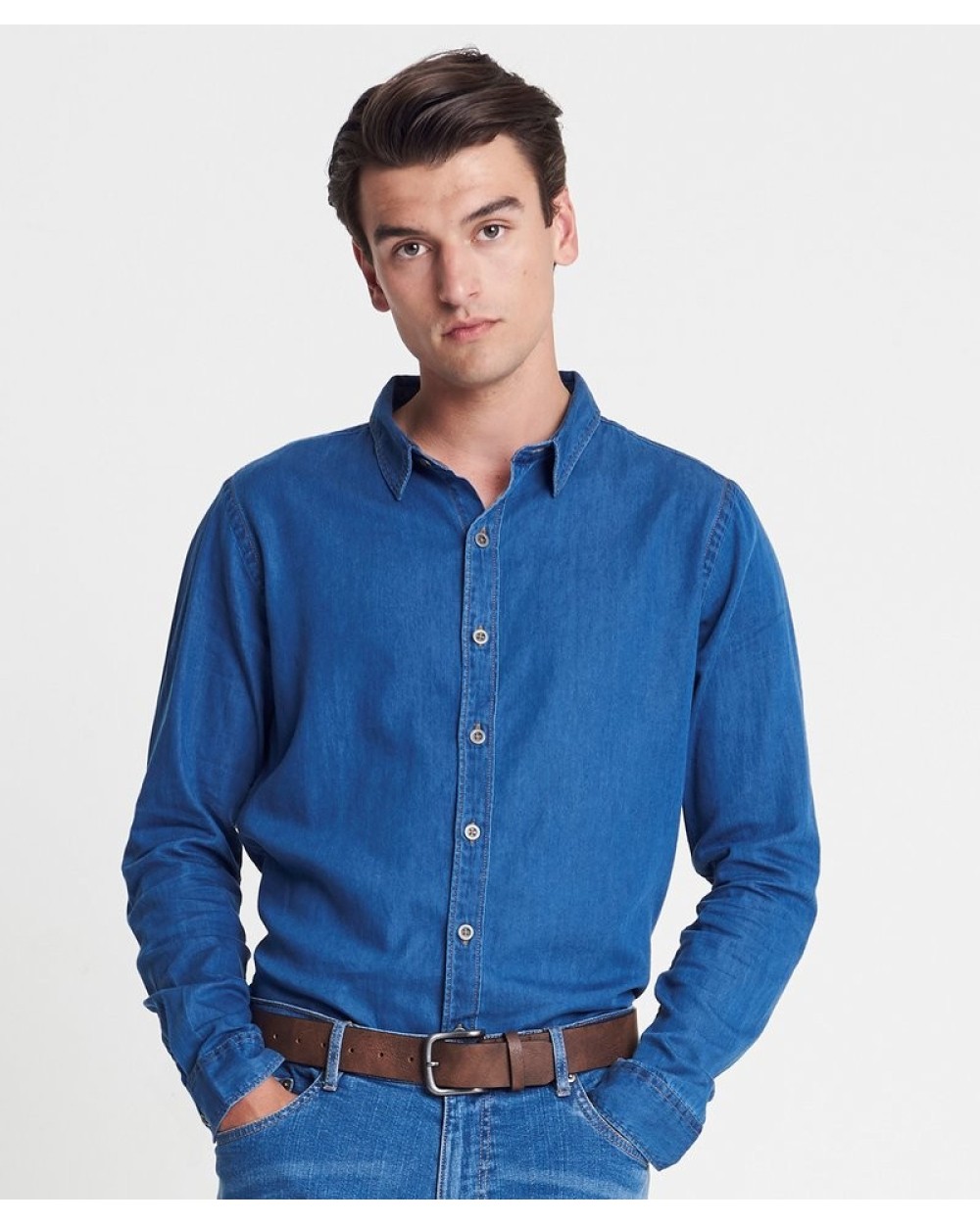 Hemden AWDIS JACK DENIM SHIRT voor bedrukking &amp; borduring