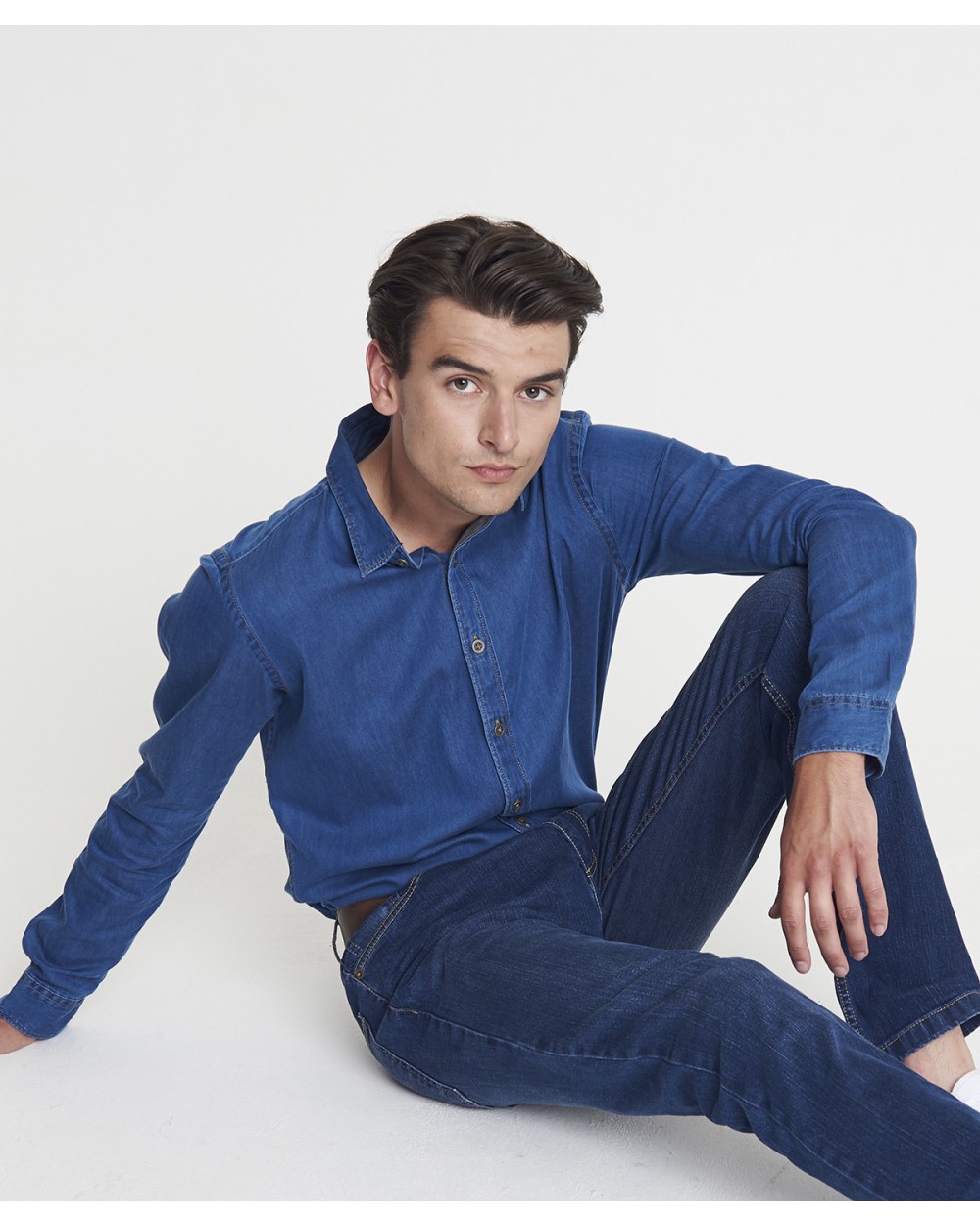 Hemden AWDIS JACK DENIM SHIRT voor bedrukking &amp; borduring