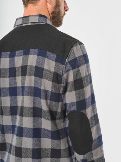 Chemises à personnaliser WK. DESIGNED TO WORK Chemise à carreaux avec poches homme 