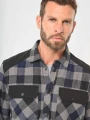 Chemises à personnaliser WK. DESIGNED TO WORK Chemise à carreaux avec poches homme 