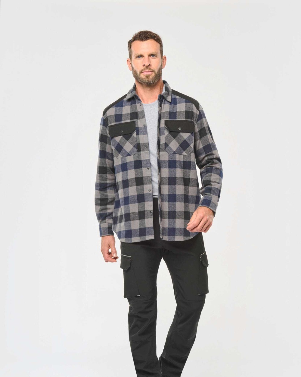 Chemises personnalisable WK. DESIGNED TO WORK Chemise à carreaux avec poches homme