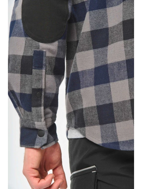 WK. DESIGNED TO WORK Chemise à carreaux avec poches homme  personnalisable
