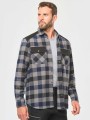 Chemises à personnaliser WK. DESIGNED TO WORK Chemise à carreaux avec poches homme 