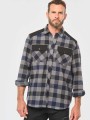 Chemises à personnaliser WK. DESIGNED TO WORK Chemise à carreaux avec poches homme 