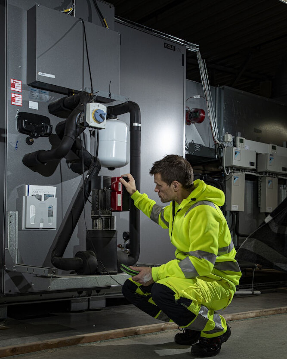 Broeken PROJOB 6570 SIGNALISATIE STRETCHBROEK MET KNIEZAKKEN EN SPIJKERZAKKEN EN ISO 20471 KLASSE 2 voor bedrukking &amp; borduring
