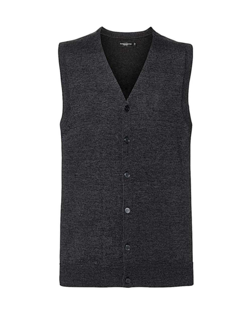 RUSSELL Men's V-Neck Sleeveless Knitted Cardigan Sweatshirts personalisierbar