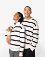 Sweaters & hoodies NATIVE SPIRIT Ecologische gestreepte uniseks sweater met ronde hals en afhangende schouders voor bedrukking &amp; borduring
