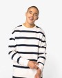 Sweaters & hoodies NATIVE SPIRIT Ecologische gestreepte uniseks sweater met ronde hals en afhangende schouders voor bedrukking &amp; borduring