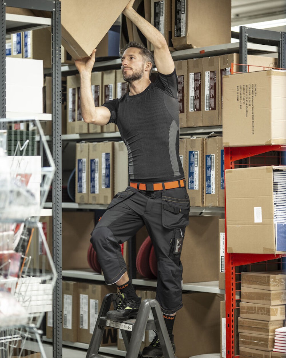 Bermuda's & Shorts JOBMAN 2195 Stretch Long Shorts HP voor bedrukking &amp; borduring