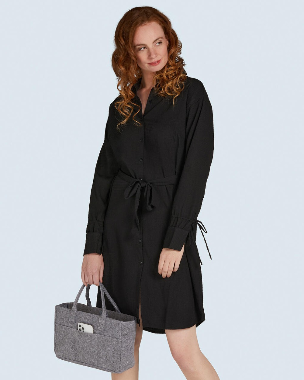 Tassen & Zakken BAGS BY JASSZ Pocket Felt Shopper voor bedrukking &amp; borduring