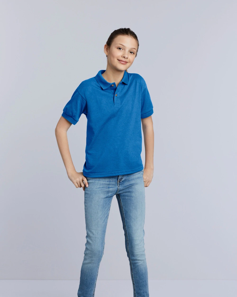 GILDAN Dryblend Classic Fit Youth Jersey Polo Poloshirts personalisierbar