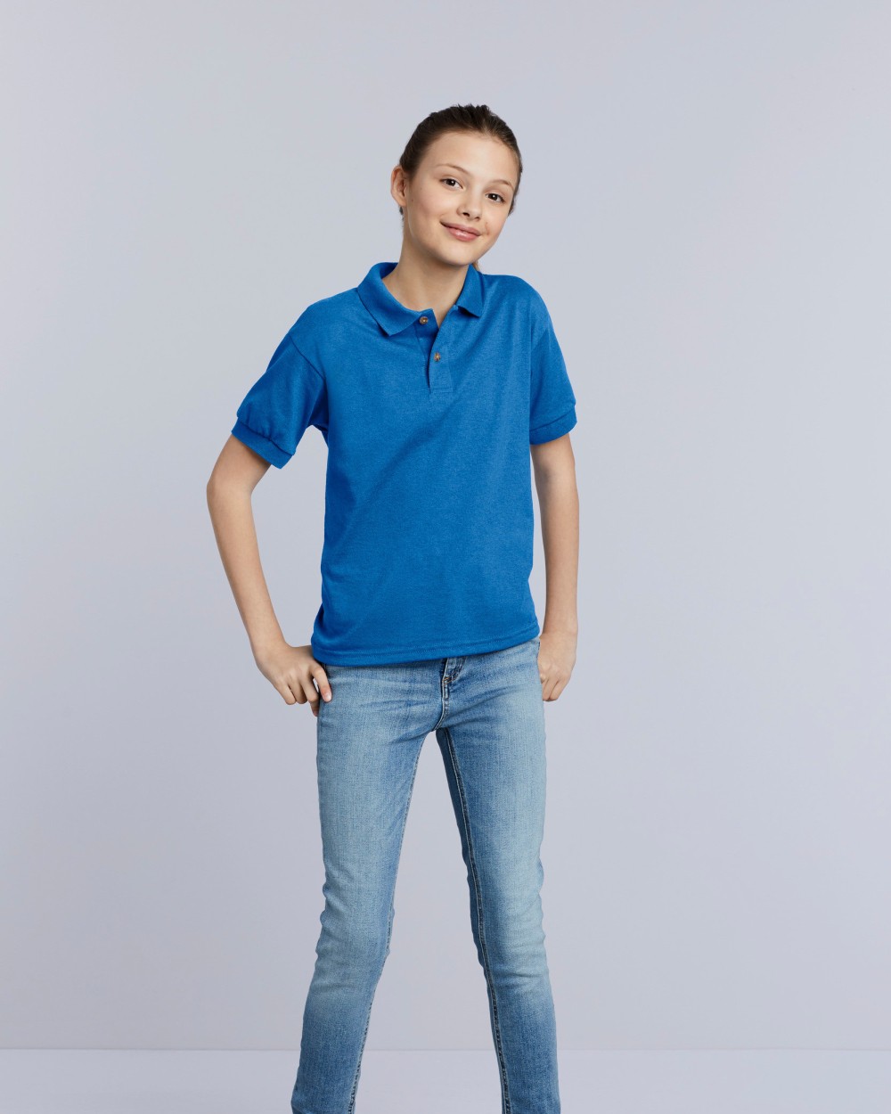 GILDAN Dryblend Classic Fit Youth Jersey Polo Poloshirts personalisierbar