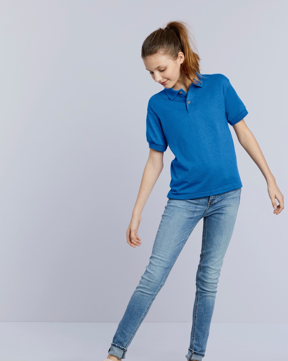 GILDAN Dryblend Classic Fit Youth Jersey Polo Poloshirts personalisierbar