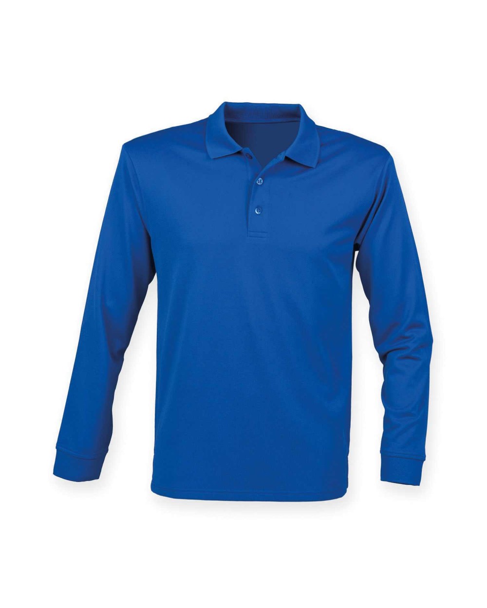 Polo's HENBURY Unisex Coolplus® Long Sleeved Polo Shirt voor bedrukking &amp; borduring