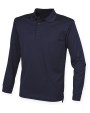 HENBURY Unisex Coolplus® Long-Sleeved Polo Shirt Poloshirts personalisierbar
