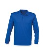 Polo's HENBURY Unisex Coolplus® Long Sleeved Polo Shirt voor bedrukking &amp; borduring