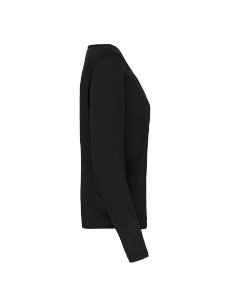 KARIBAN Blouse crêpe manches longues femme /api/colors/b9fdad4a-5e94-45cb-8c03-c08b349b28c3 personnalisable