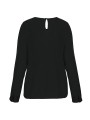 KARIBAN Blouse crêpe manches longues femme /api/colors/b9fdad4a-5e94-45cb-8c03-c08b349b28c3 personnalisable
