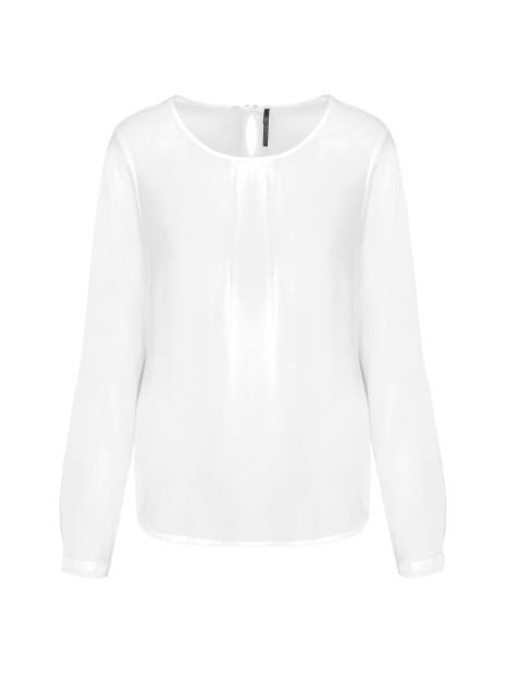 KARIBAN Blouse crêpe manches longues femme /api/colors/f4edc82d-a3af-4bc1-b175-0d271ac7e6e6 personnalisable