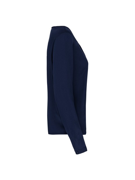 KARIBAN Blouse crêpe manches longues femme /api/colors/464a112b-69e0-4dba-bf73-f394887a015c personnalisable