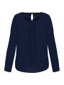 KARIBAN Blouse crêpe manches longues femme /api/colors/464a112b-69e0-4dba-bf73-f394887a015c personnalisable