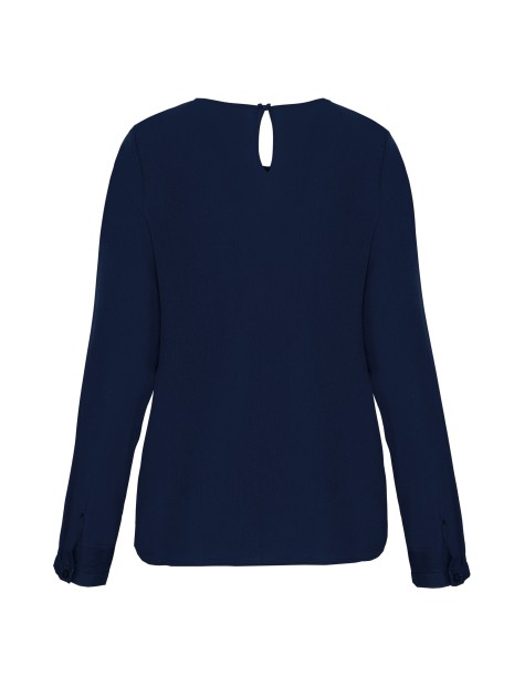 KARIBAN Blouse crêpe manches longues femme /api/colors/464a112b-69e0-4dba-bf73-f394887a015c personnalisable