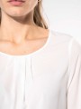 T-Shirts à personnaliser KARIBAN Blouse crêpe manches longues femme 