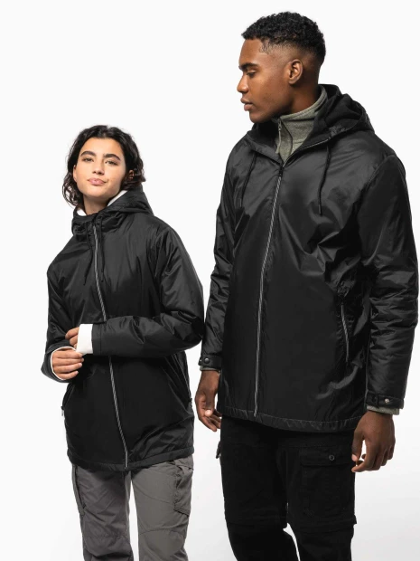 Vestes à personnaliser KARIBAN Veste à capuche avec doublure en micropolaire unisexe 