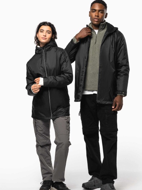 Vestes à personnaliser KARIBAN Veste à capuche avec doublure en micropolaire unisexe 