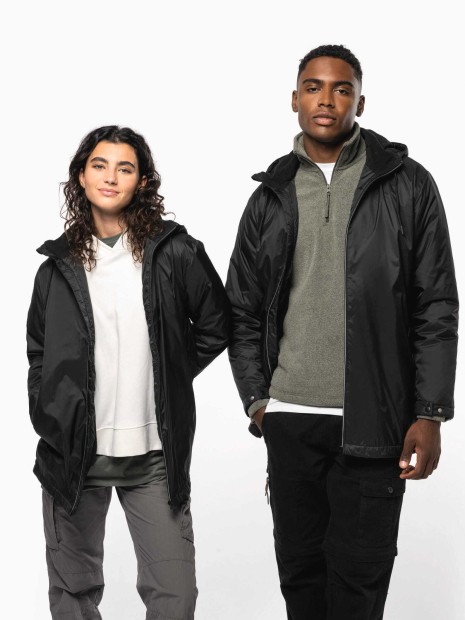 Vestes à personnaliser KARIBAN Veste à capuche avec doublure en micropolaire unisexe 