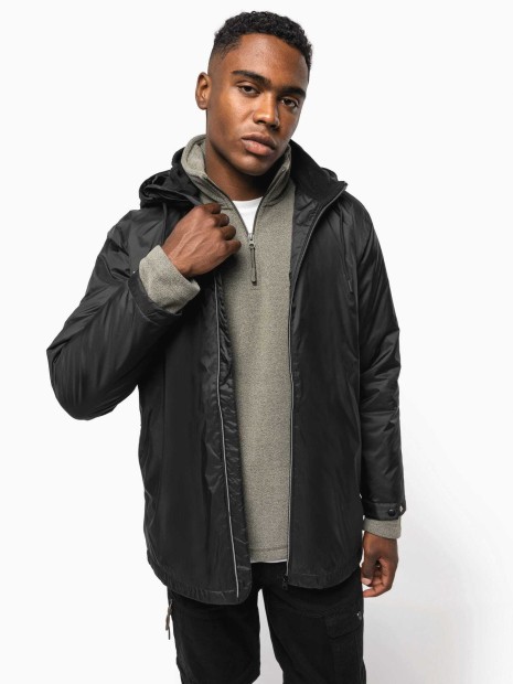 Vestes à personnaliser KARIBAN Veste à capuche avec doublure en micropolaire unisexe 