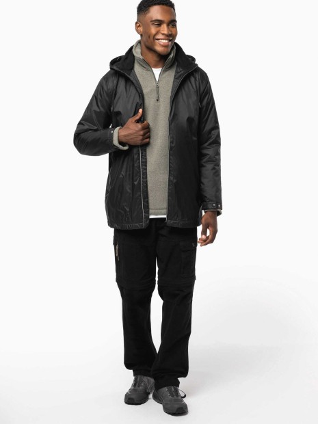 Vestes à personnaliser KARIBAN Veste à capuche avec doublure en micropolaire unisexe 