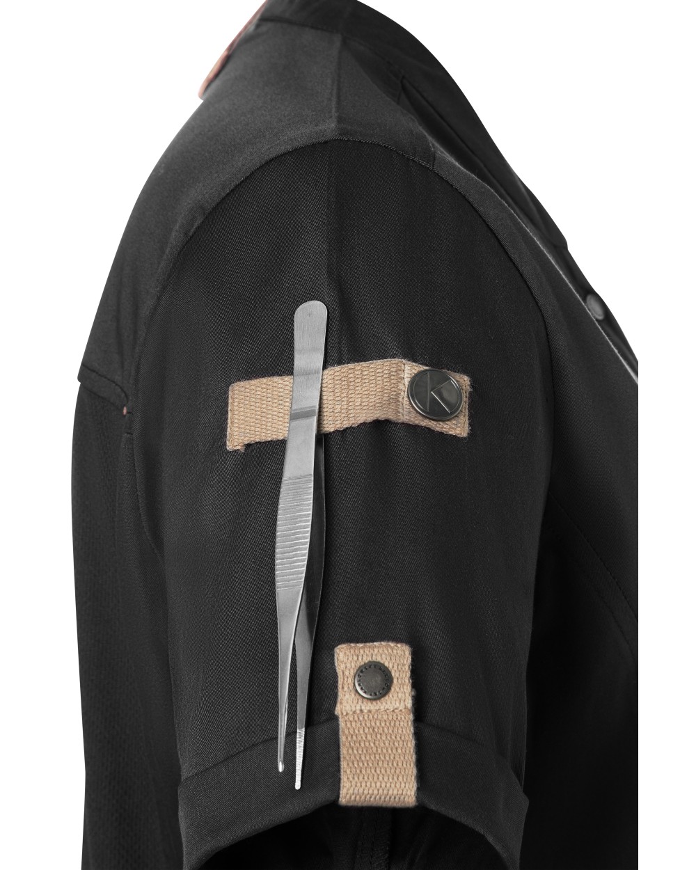 Vestes personnalisable KARLOWSKY Ladies Chefs Jacket Green-Generation Short Sleeve