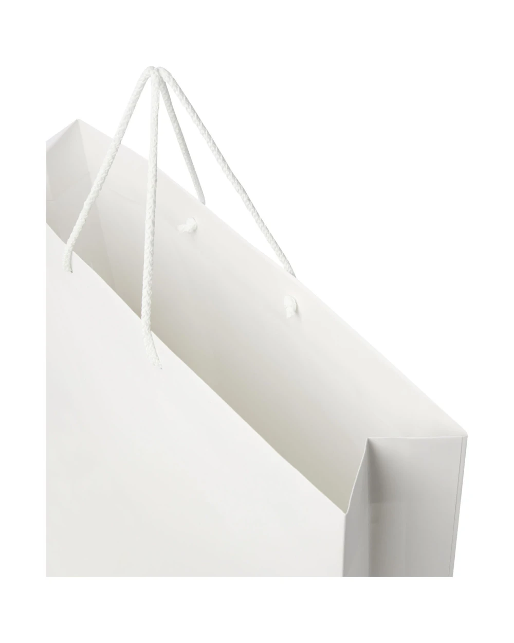 4DO Handgefertigte 170 g/m² Integra-Papiertüte mit Kunststoff Kordelgriffen – 45 × 10 × 35 cm Taschen personalisierbar