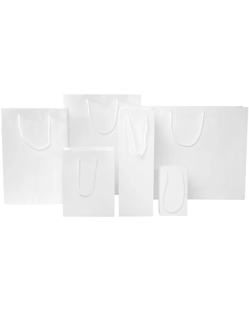 Tassen & Zakken 4DO Handgemaakte 170 g/m2 integra papieren tas met PP woven handgrepen - 45 x 10 x 35 cm voor bedrukking &amp; borduring