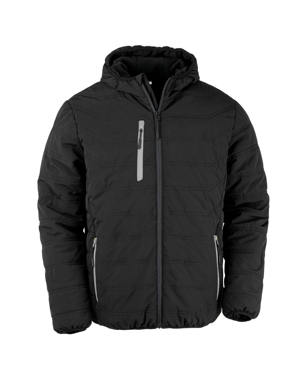 Jassen RESULT Gewatteerd gerecycled jack black compass voor bedrukking &amp; borduring