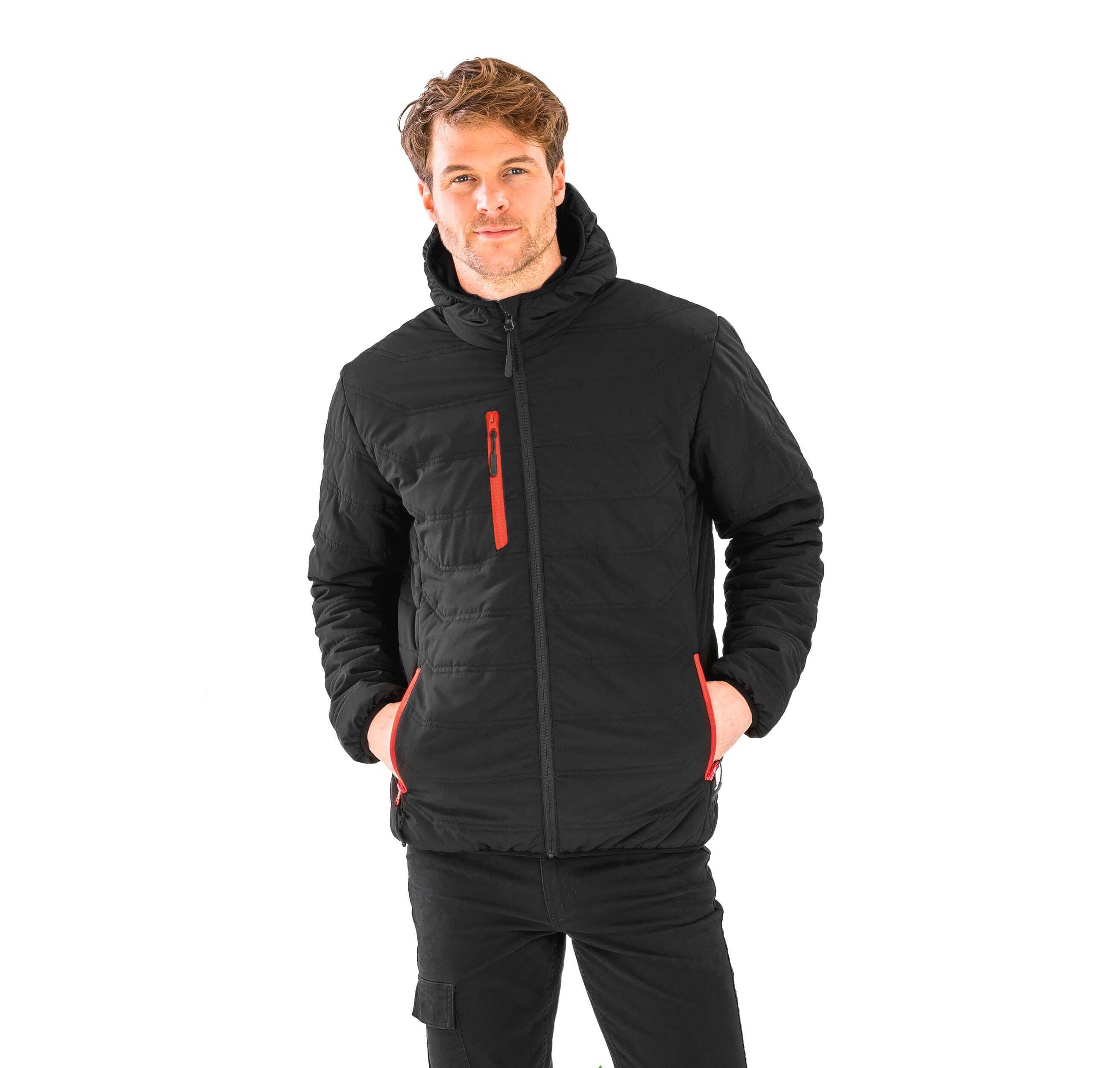 Vestes personnalisable RESULT Veste matelassée black compass recyclée